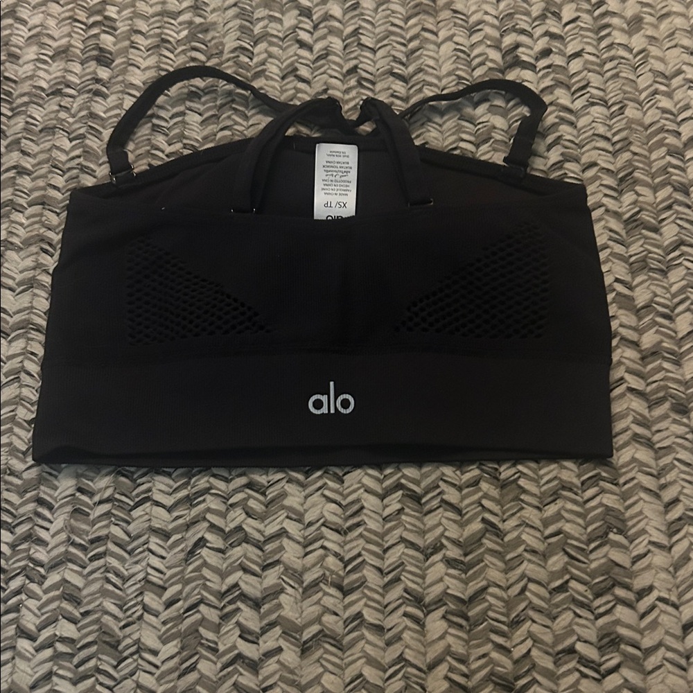 ALO Yoga Black Bandeau Top - Picture 3 of 7